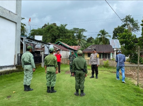 Bhabinkamtibmas Polres Bengkulu Utara Latihan Linmas, dari Wawasan Hingga Baris Berbaris