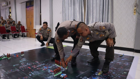 Polres Mukomuko Gelar Pemaparan Tactical Floor Game Pilkada 2024