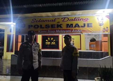 Polsek Maje Laksanakan Peningkatan Pengamanan Mako dan Patroli di Sekitar Polsek 