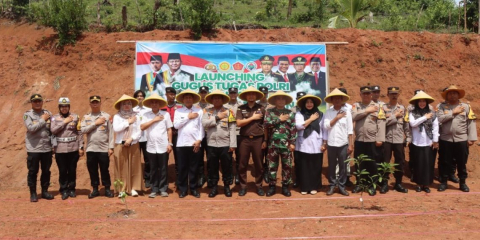 Launching Gugus Tugas Ketahanan Pangan Polri Di Polres Bengkulu Tengah, Dukung Asta Cita Indonesia Emas 2025