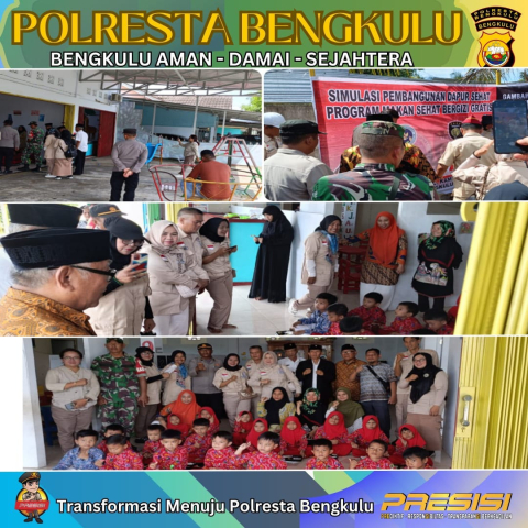 Polsek Kampung Melayu Amankan Pembangunan Dapur Sehat dan Pembagian Makanan Sehat Bergizi Gratis