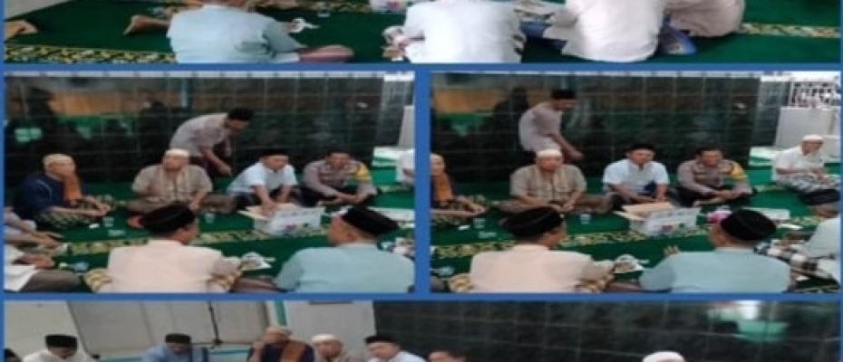 Bhabinkamtibmas Polsek Ratu Agung Jalin Silaturahmi dengan Pengurus Masjid dan Sampaikan Pesan Kamtibmas