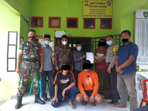 Bhabinkamtibnas Lakukan Mediasi Perdamaian