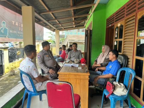 Jelang Pemilu 2024, Polsek Padang Guci Hulu Sambang Sekertariat Panwaslu Kecamatan Lungkang Kule