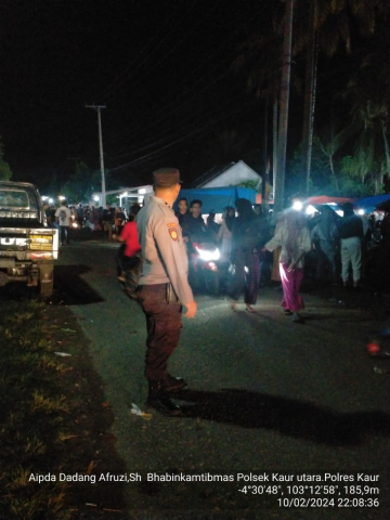 Cek Sitkamtibmas di Wilkum, Polsek Kaur Utara Patroli RYD 