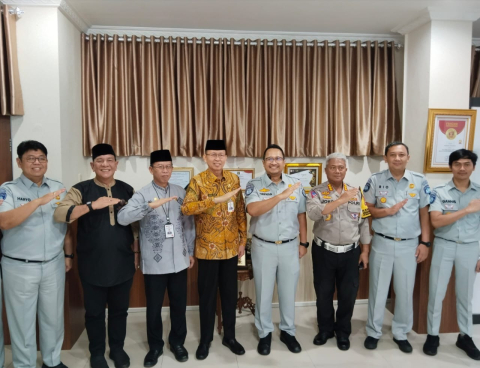 Direktur Kepatuhan dan Manajemen Risiko PT Jasa Raharja Audiensi dengan Sekda Bengkulu dan Dirlantas Polda Bengkulu