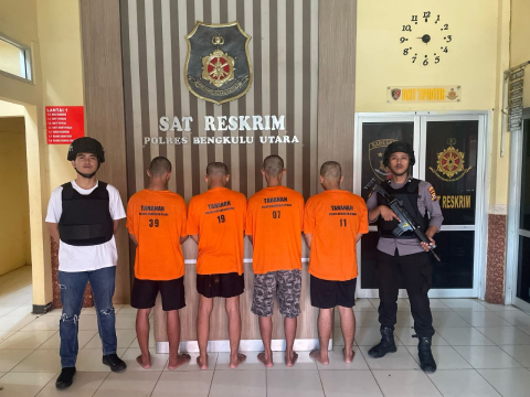 Polres Bengkulu Utara Tetapkan 4 Tersangka Tindak Pidana Pengeroyokan