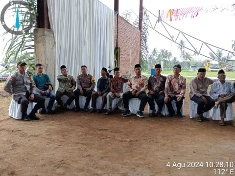 Polsek Sindang Kelingi Hadiri Kegiatan Acara Sedekah Bumi di Desa Belitar Muka 