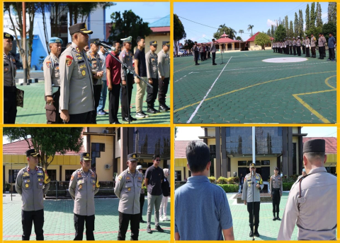 Apel Siaga Polres Bengkulu Utara dalam Pengamanan Pelantikan Presiden dan Wakil Presiden Terpilih 2024-2029