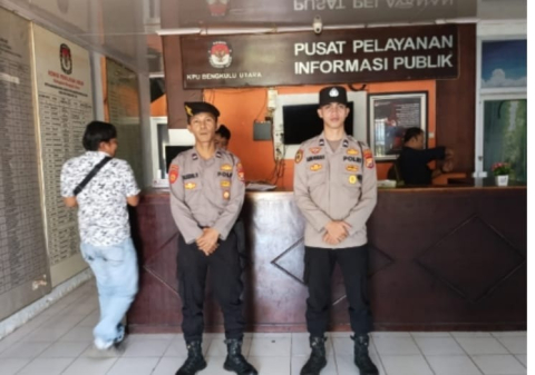 Polres Bengkulu Utara Gelar Pengecekan Preventif untuk Pengamanan Kantor KPUD Jelang Pemilu 2024
