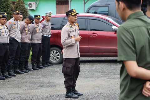 Polres Mukomuko Laksanakan Pengamanan Kampanye Akbar di Kecamatan Penarik