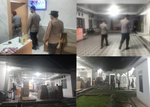 Pastikan Keamananan, Satgas Preventif Subsatgas Pengamanan Kantor KPU Kota Bengkulu