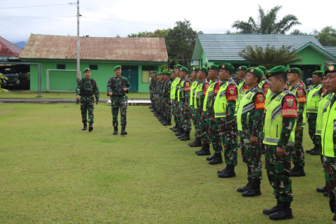 Kodim 0423/Bengkulu Utara Gelar Apel Siaga Pilkada 2024.