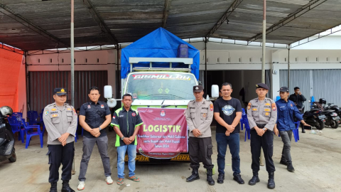 Polres Bengkulu Utara Amankan Distribusi Logistik Pilkada 2024 ke PPK