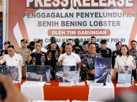 Gagalkan Penyelundupan 151 Ribu Benih Lobster di Perairan Bintan