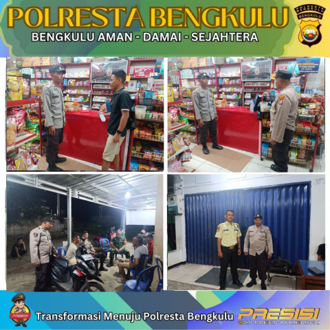Patroli Rutin Polsek Kampung Melayu Jaga Keamanan dan Ketertiban Wilayah