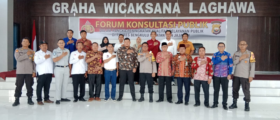 Jasa Raharja dan KUPTD PPD Samsat Manna Hadiri Acara Forum Konsultasi Publik di Polres Bengkulu Selatan