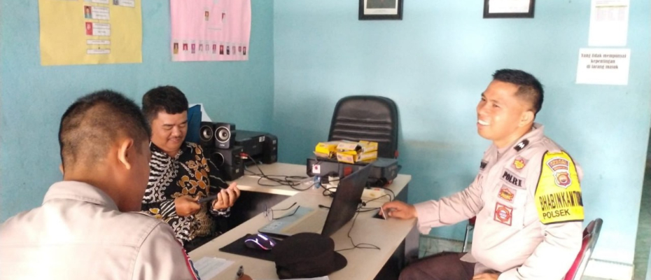 Patroli Presisi, Ciptakan Kamtibmas Kondusif Jelang Pemilu, Polsek Kaur Utara Sambangi Sekretariat Panwascam Kaur Utara