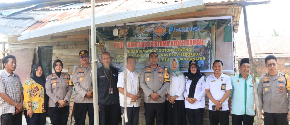 Wakapolda Bengkulu Pimpin Peletakan Batu Pertama Program Bedah Rumah Ke-44