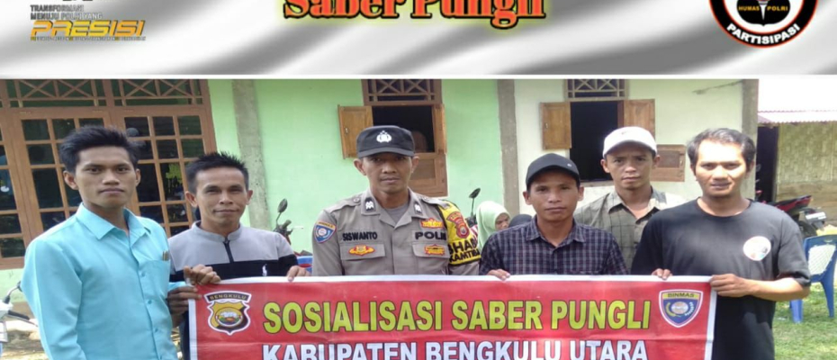 Bhabinkamtibmas Desa Serumbung Ajak  Warga Binaanya Cegah Pungli 