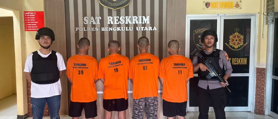 Polres Bengkulu Utara Tetapkan 4 Tersangka Tindak Pidana Pengeroyokan