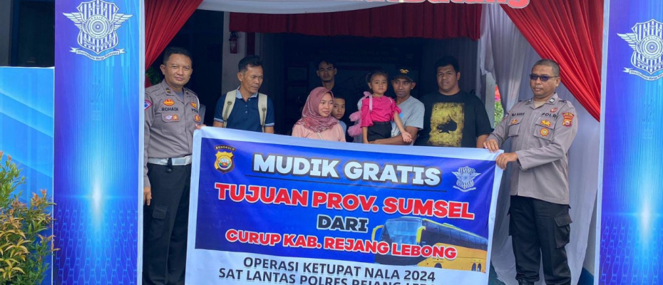 Polres Rejang Lebong Laksanakan Program Mudik Gratis Kepada Warga Kurang Mampu 