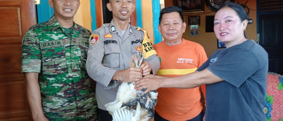 Dukung Program Ketahanan Pangan, Babinkamtibmas Polsek Batiknau  Bersinergi Dengan Babinsa Koramil Lais