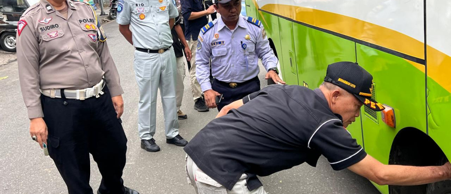 Jasa Raharja Bengkulu Ikut Serta Dalam Kegiatan Ramp Check  dan Pengawasan Bus Angkutan Umum di Lokasi Obyek Wisata