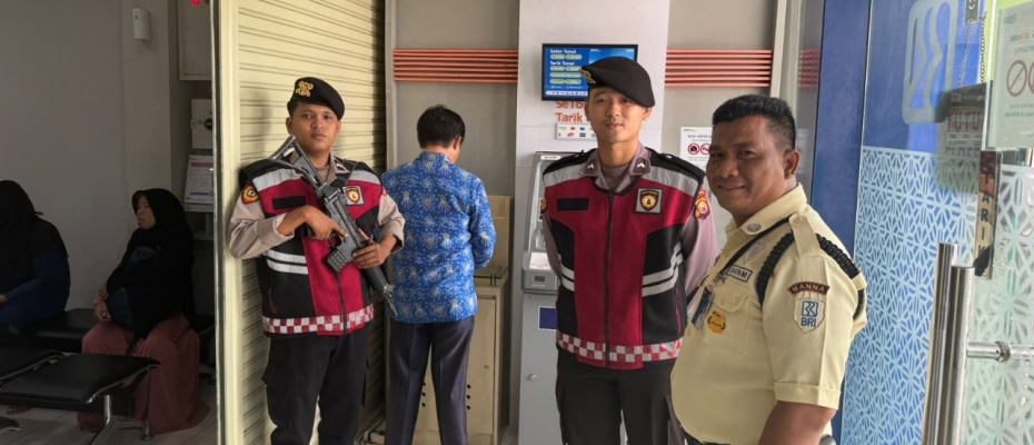 Sat Samapta Polres Kaur, Melaksanakan Patroli dengan Sasaran Objek Vital Bank di Seputaran Wilkum 