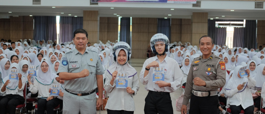  Jasa Raharja Bersama Polda Bengkulu Melakukan Sosialisasi Keselamatan Dan Patuh Pajak Di Poltekkes Bengkulu