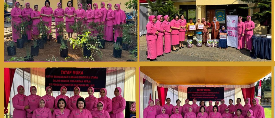 Kunjungan Kerja Ketua Bhayangkari Cabang Bengkulu Utara Beserta Rombongan Pengurus Ke Pengurus Ranting Bhayangkari Lais