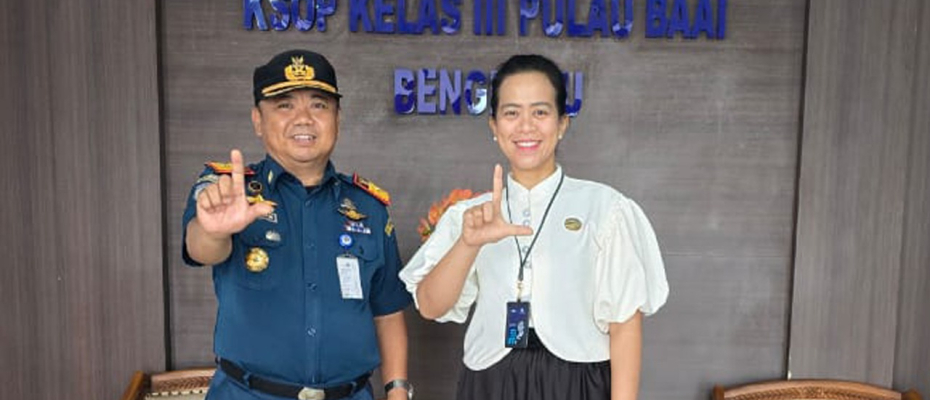 Kepala Jasa Raharja Bengkulu Lakukan Kunjungan Kerja ke KSOP Kelas III Pulau Baai Bengkulu