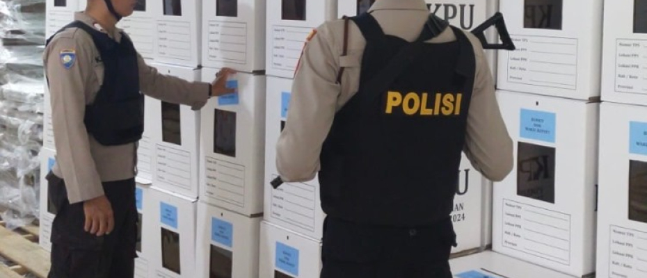 Polres Mukomuko Terus Perketat Pengamanan di Gudang Logistik KPU Kabupaten Mukomuko