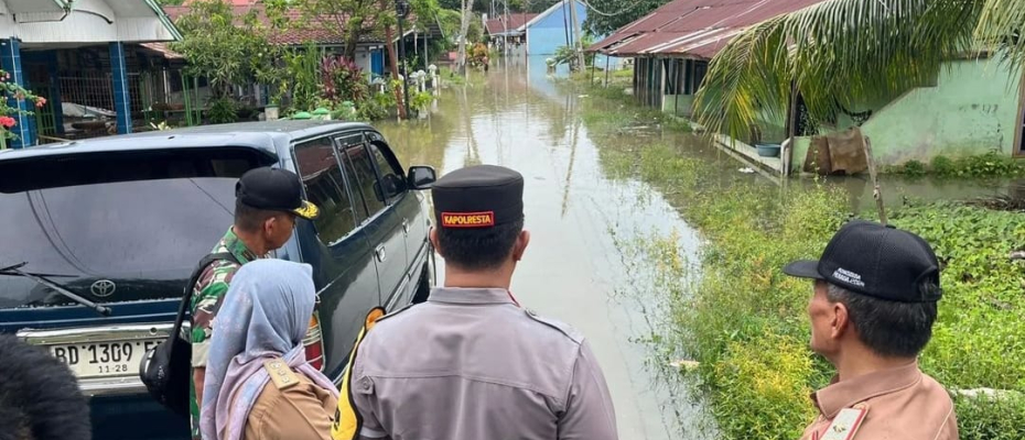 Kapolresta Bengkulu Tinjau Lokasi Terdampak Banjir, 463 KK Terimbas Bencana