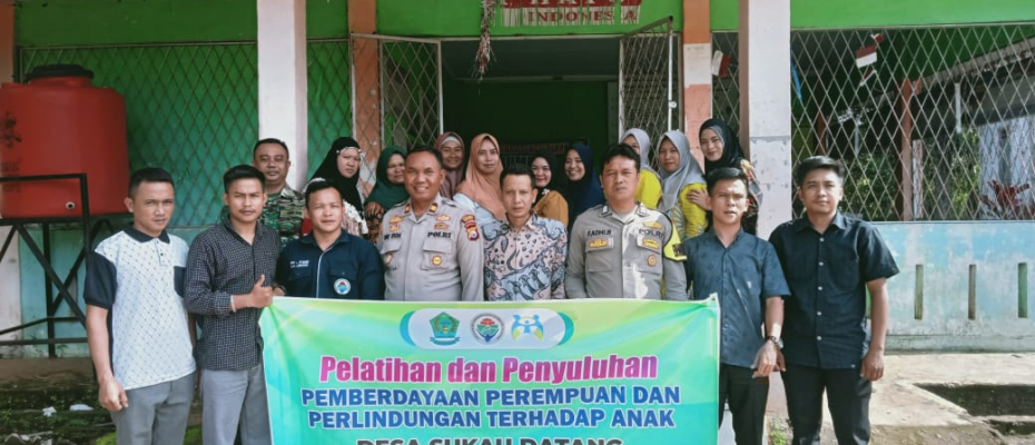 Kapolsek Lebong Atas dan Bhabinkamtibmas Hadiri Sosialisasi Perlindungan Perempuan dan Anak di Desa Sukau Datang