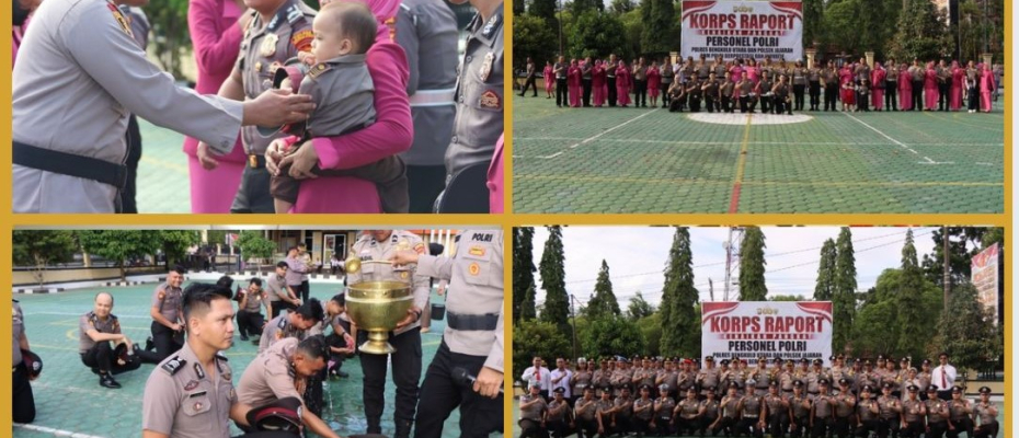 Korps Rapot Kenaikan Pangkat Polres Bengkulu Utara Berjalan Khidmat