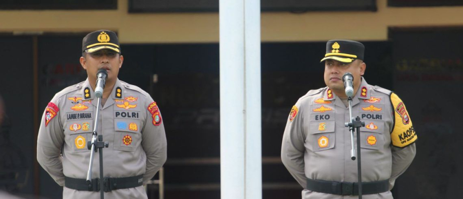 Farewell Parade Iringi Acara Pisah Sambut Kapolres Bengkulu Utara 
