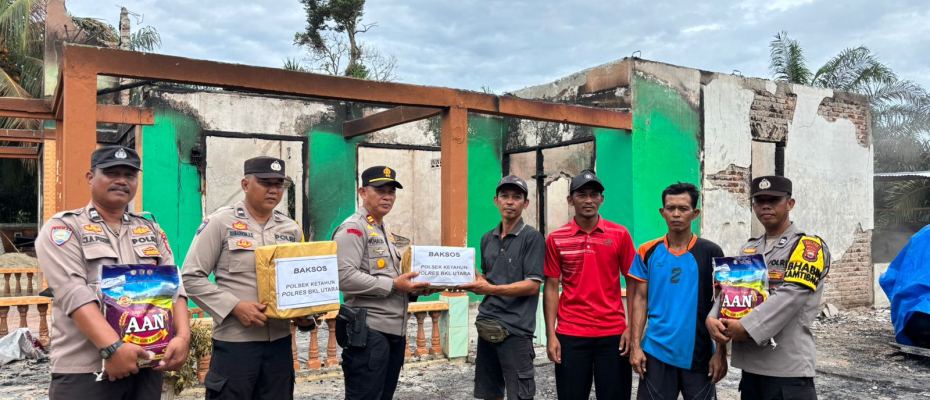 Kapolsek Ketahun Salurkan Bantuan Kepada Korban Kebakaran