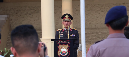 Kapolda Bengkulu Irjen Pol. Yudhi Sulistianto Wahid, S.I.K., OLY memimpin Upacara Peringatan Hari Kesaktian Pancasila Tahun 2026 ,